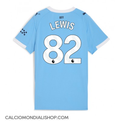 Maglie da calcio Manchester City Rico Lewis #82 Prima Maglia Femminile 2025-26 Manica Corta Maglie da calcio Manchester City Rico Lewis #82 Prima Maglia Femminile 2025-26 Manica Corta